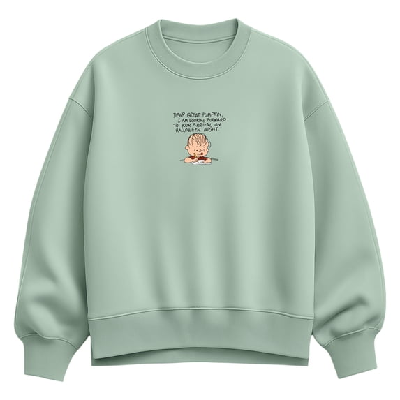 Peanuts - Linus Great Pumpkin Letter - Women's Oversized Fleece Crew Sweatshirt