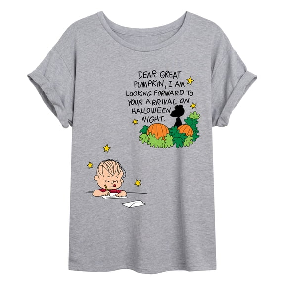 Peanuts - Linus Great Pumpkin - Juniors Oversized Graphic T-Shirt