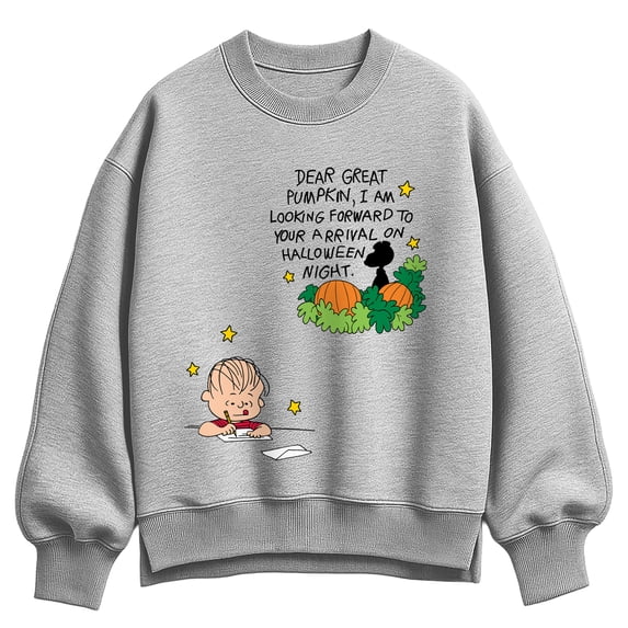 Peanuts - Linus Great Pumpkin - Women's Oversized Fleece Crew Sweatshirt