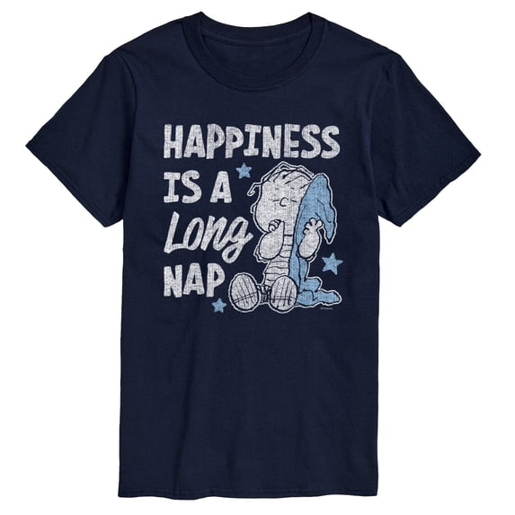 Peanuts - Linus Happiness Is A Long Nap - Men's Short Sleeve Graphic T-Shirt