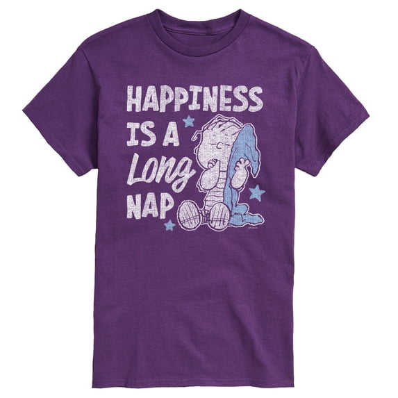 Peanuts - Linus Happiness Is A Long Nap - Men's Short Sleeve Graphic T-Shirt