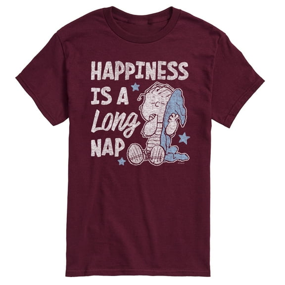 Peanuts - Linus Happiness Is A Long Nap - Men's Short Sleeve Graphic T-Shirt