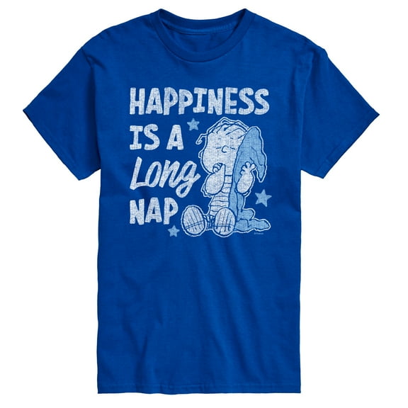 Peanuts - Linus Happiness Is A Long Nap - Men's Short Sleeve Graphic T-Shirt