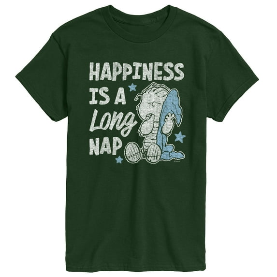 Peanuts - Linus Happiness Is A Long Nap - Men's Short Sleeve Graphic T-Shirt