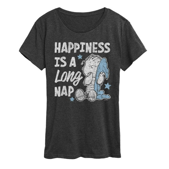 Peanuts - Linus Happiness Is A Long Nap - Women's Short Sleeve Graphic T-Shirt