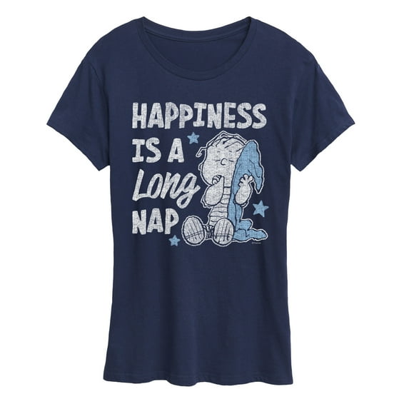 Peanuts - Linus Happiness Is A Long Nap - Women's Short Sleeve Graphic T-Shirt