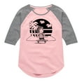 thumbnail image 1 of Peanuts - Linus Skateboarding - Toddler And Youth Girls Raglan Graphic T-Shirt, 1 of 5