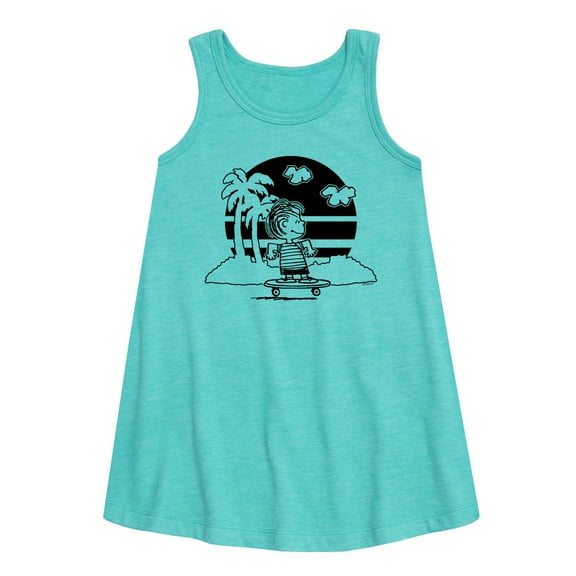 Peanuts - Linus Skateboarding - Toddler and Youth Girls A-line Dress