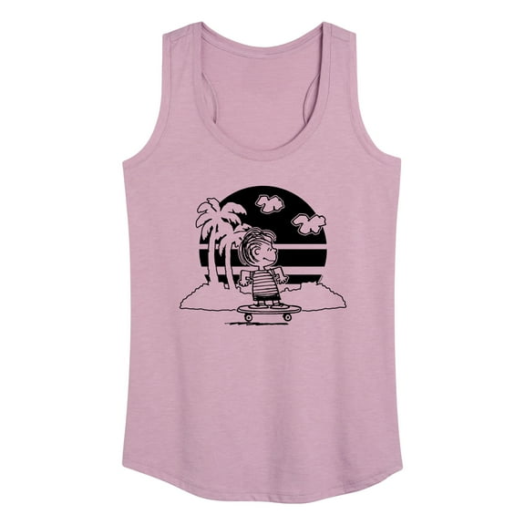 Peanuts - Linus Skateboarding - Women's Racerback Tank Top