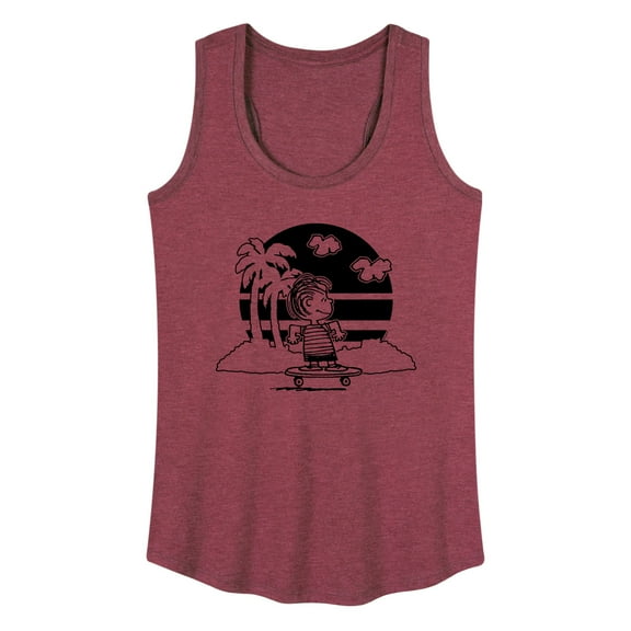 Peanuts - Linus Skateboarding - Women's Racerback Tank Top