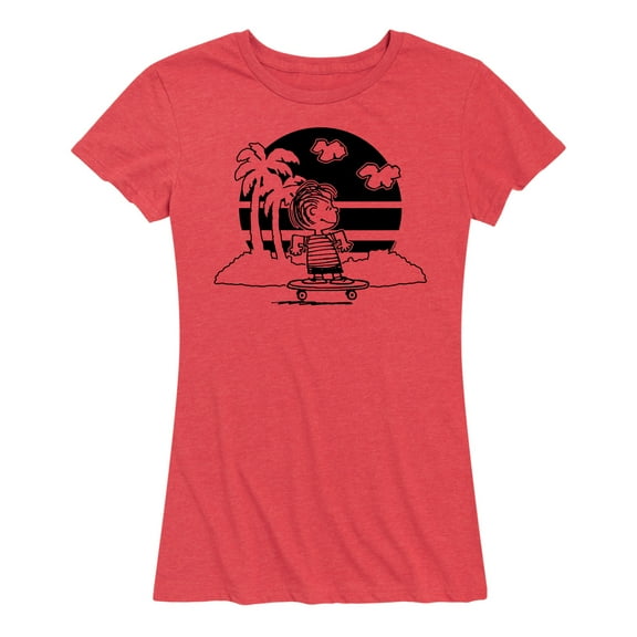 Peanuts - Linus Skateboarding  - Women's Short Sleeve Graphic T-Shirt