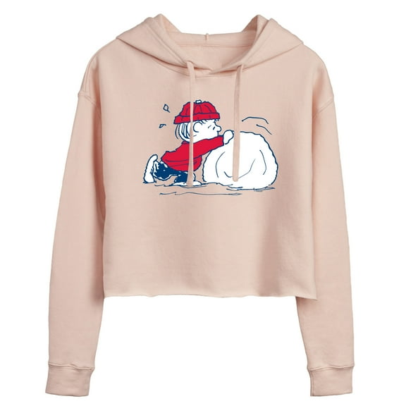 Peanuts - Linus Snowball - Juniors Cropped Pullover Hoodie