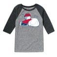 thumbnail image 1 of Peanuts - Linus Snowball - Toddler & Youth Raglan Graphic T-Shirt, 1 of 5