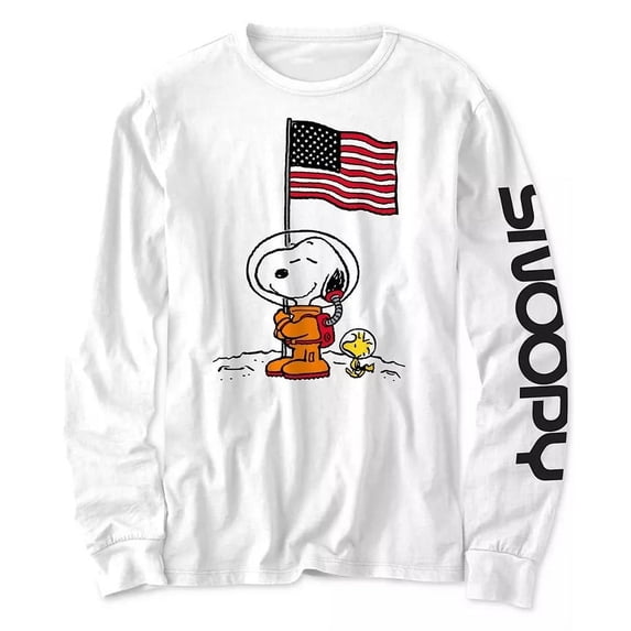 Peanuts Little Boy's Snoopy In Space T-Shirt White Size 5