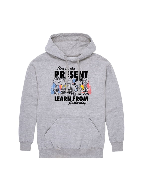 - Live In the Present Learn From Yesterday Group Men's Graphic Fleece Pullover Hoodie
