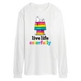 thumbnail image 1 of Peanuts - Live Life Colorfully - Men's Long Sleeve T-Shirt, 1 of 1