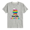 thumbnail image 1 of Peanuts - Live Life Colorfully - Toddler & Youth Short Sleeve Graphic T-Shirt, 1 of 6