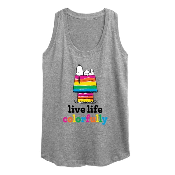 Peanuts - Live Life Colorfully - Women's Racerback Tank Top