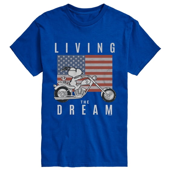 Peanuts - Living the Dream Snoopy Men's Short Sleeve Graphic T-Shirt