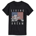 thumbnail image 1 of Peanuts - Living the Dream Snoopy Men's Short Sleeve Graphic T-Shirt, 1 of 6