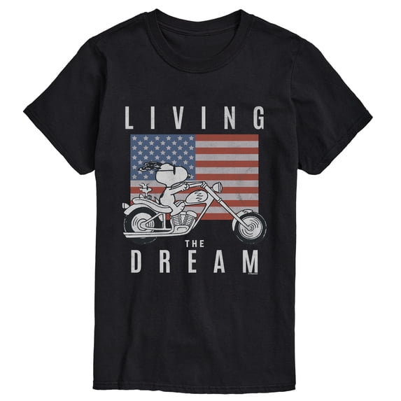 Peanuts - Living the Dream Snoopy Men's Short Sleeve Graphic T-Shirt