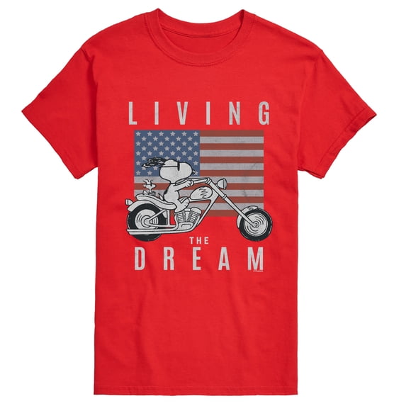 Peanuts - Living the Dream Snoopy Men's Short Sleeve Graphic T-Shirt