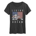 thumbnail image 1 of Peanuts - Living the Dream Snoopy - Women's Short Sleeve Graphic T-Shirt, 1 of 6