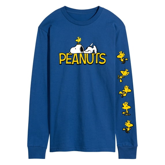 Peanuts - Logo Snoopy And Woodstock - Men's Long Sleeve Graphic T-Shirt
