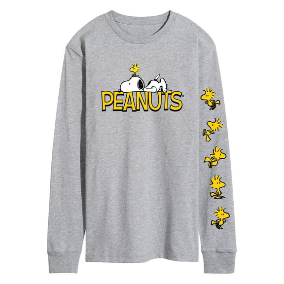 Peanuts - Logo Snoopy And Woodstock - Men's Long Sleeve Graphic T-Shirt