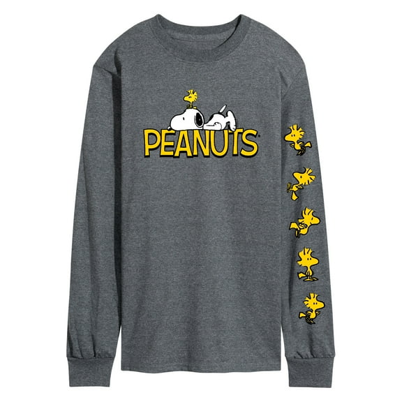 Peanuts - Logo Snoopy And Woodstock - Men's Long Sleeve Graphic T-Shirt