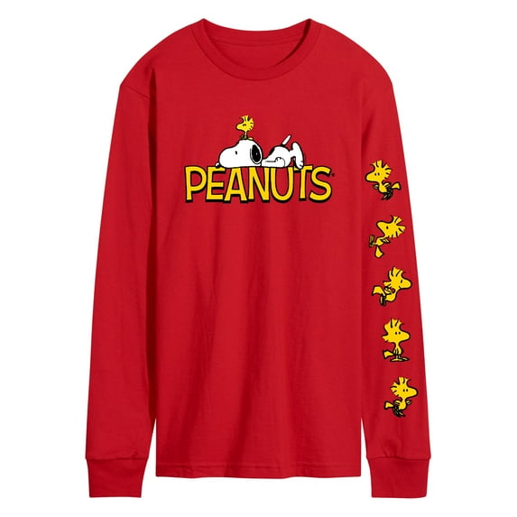 Peanuts - Logo Snoopy And Woodstock - Men's Long Sleeve Graphic T-Shirt