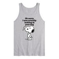 thumbnail image 1 of Peanuts - Looking At Your Dog - Men's Jersey Tank Top, 1 of 5