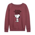 thumbnail image 1 of Peanuts - Looking At Your Dog - Women's Lightweight French Terry Long Sleeve Shirt, 1 of 6