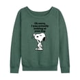 thumbnail image 1 of Peanuts - Looking At Your Dog - Women's Lightweight French Terry Long Sleeve Shirt, 1 of 6