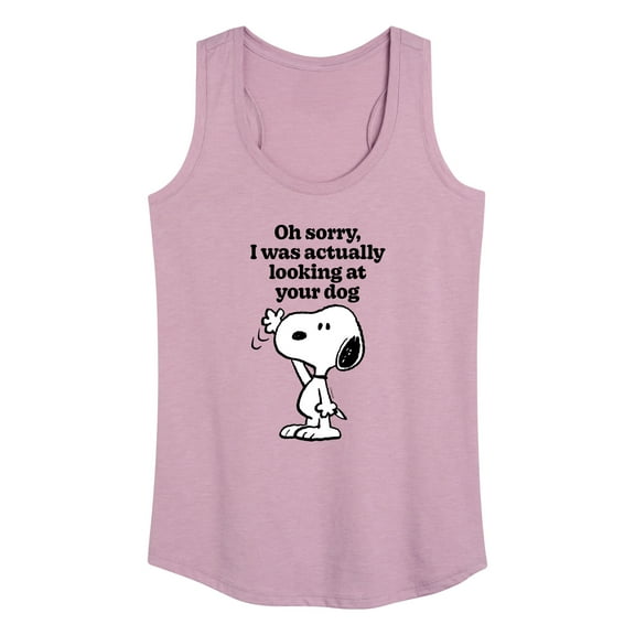 Peanuts - Looking At Your Dog - Women's Racerback Tank Top
