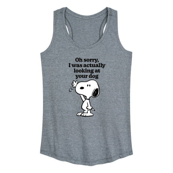Peanuts - Looking At Your Dog - Women's Racerback Tank Top