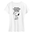 thumbnail image 1 of Peanuts - Looking At Your Dog - Women's Short Sleeve Graphic T-Shirt, 1 of 6