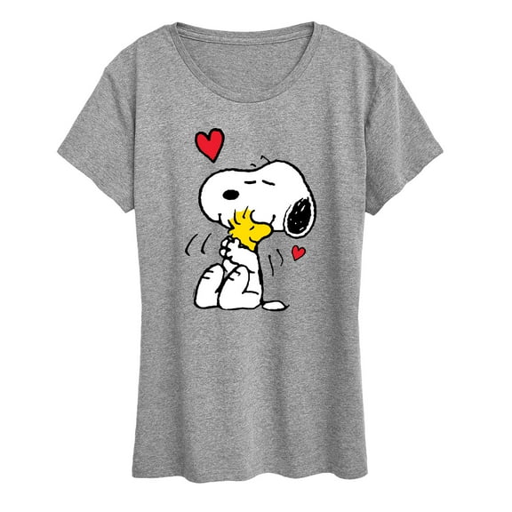Peanuts - Snoopy and Woodstock Hug - Women's Short Sleeve Graphic T-Shirt