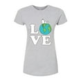 thumbnail image 1 of Peanuts - Love Earth - Juniors Fitted Graphic T-Shirt, 1 of 5