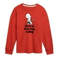 thumbnail image 1 of Peanuts - Love Having Dog  - Toddler And Youth Long Sleeve Graphic T-Shirt, 1 of 6