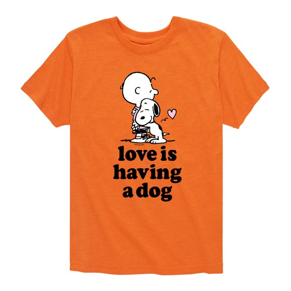 Peanuts - Love Having Dog  - Toddler And Youth Short Sleeve Graphic T-Shirt