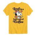 thumbnail image 1 of Peanuts - Love Is A Full Cup Of Coffee -Toddler and Youth Short Sleeve Graphic T-Shirt, 1 of 6