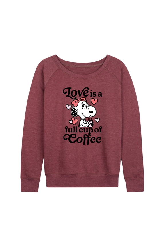 - Love Is A Full Cup Of Coffee - Women's French Terry Pullover Sweatshirt