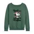thumbnail image 1 of Peanuts - Love Is A Full Cup Of Coffee - Women's French Terry Pullover Sweatshirt, 1 of 6
