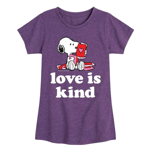 Peanuts - Love Is Kind - Girls Short Sleeve Graphic T-Shirt
