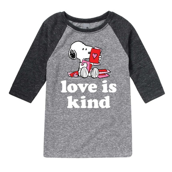 Peanuts - Love Is Kind - Toddler And Youth Raglan