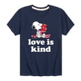thumbnail image 1 of Peanuts - Love Is Kind - Toddler And Youth Short Sleeve Graphic T-Shirt, 1 of 5
