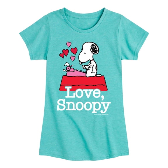 Peanuts - Love Snoopy - Girls Short Sleeve Graphic T-Shirt