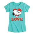 thumbnail image 1 of Peanuts - Love Snoopy - Girls Toddler And Youth Short Sleeve Graphic T-Shirt, 1 of 5