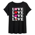 thumbnail image 1 of Peanuts - Love Snoopy Hearts - Juniors Oversized Graphic T-Shirt, 1 of 5